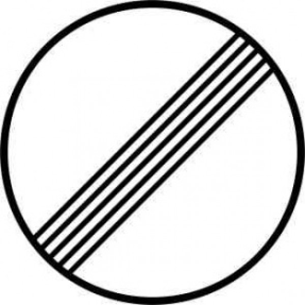 End of prohibition or restriction Signs